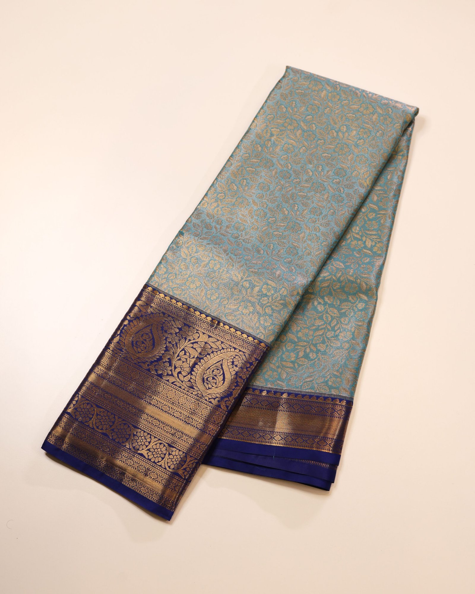 Ice Blue Tissue Brocade - Image 3