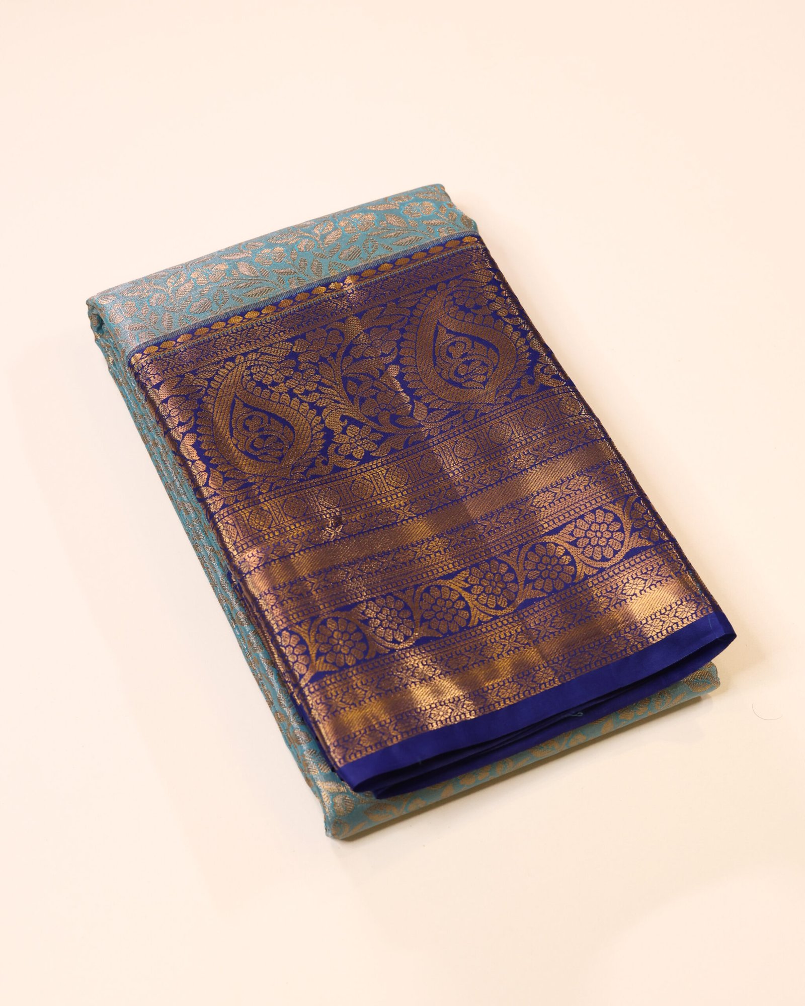 Ice Blue Tissue Brocade