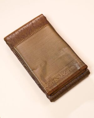 Coffee Brown Semi Kanchipuram Brocade Saree