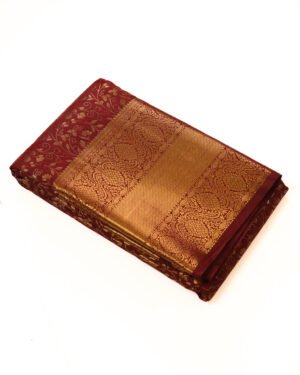 Rich Maroon Brocade Saree