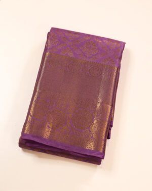 Royal Purple Brocade Saree