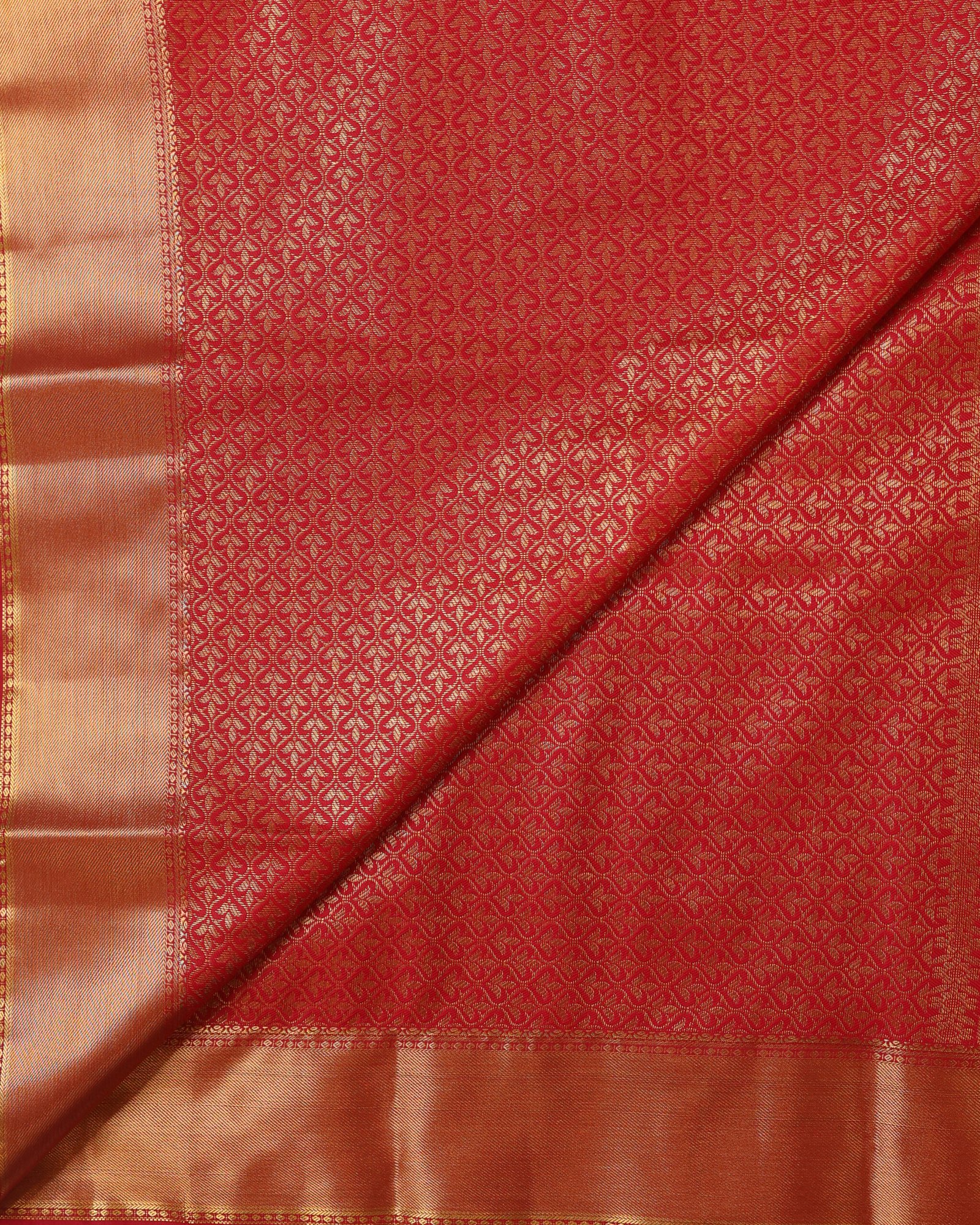 Crimson Red Designer Brocade Saree - Image 3