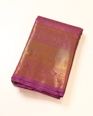 Magenta Pink Brocade Saree