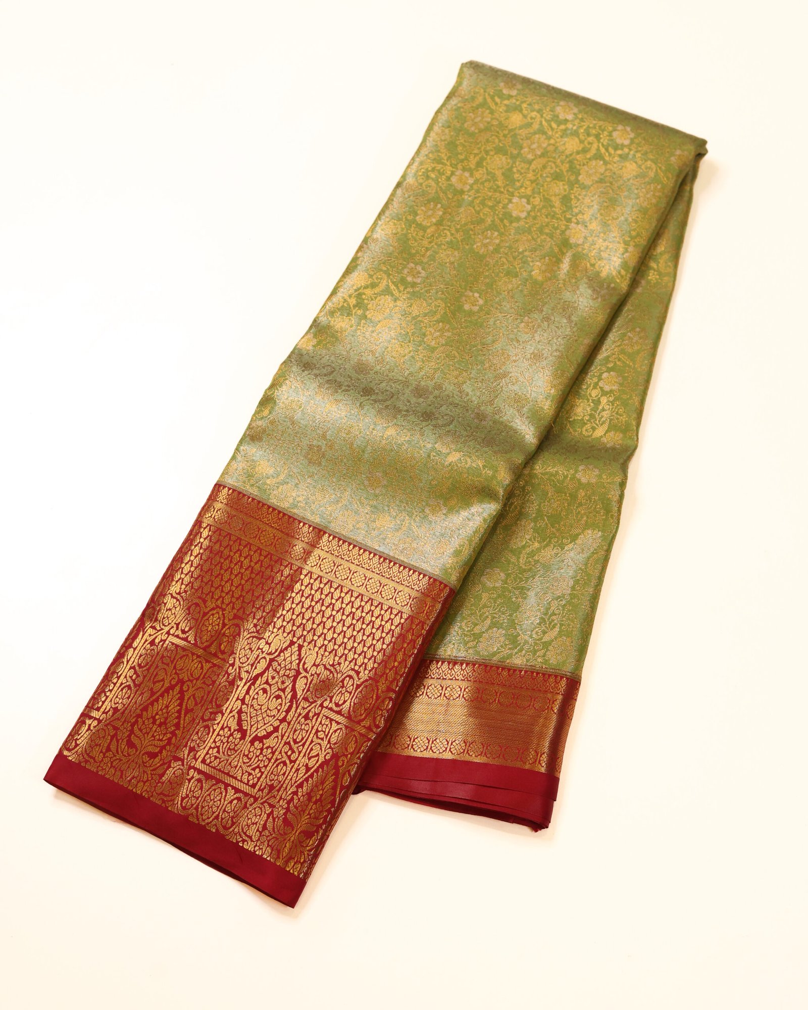Sage Green Tissue Brocade - Image 3