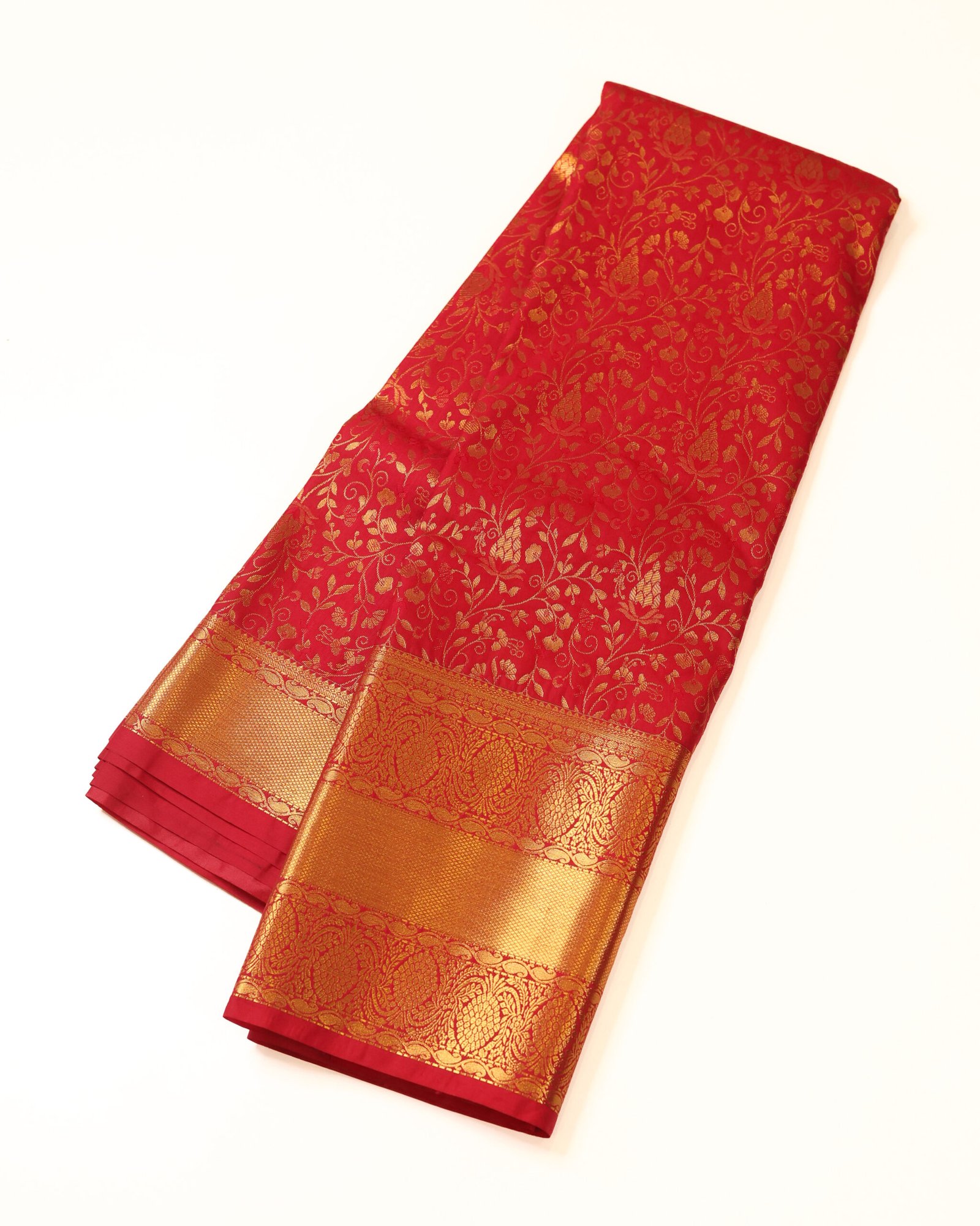 Ruby Red Tissue Brocade - Image 3