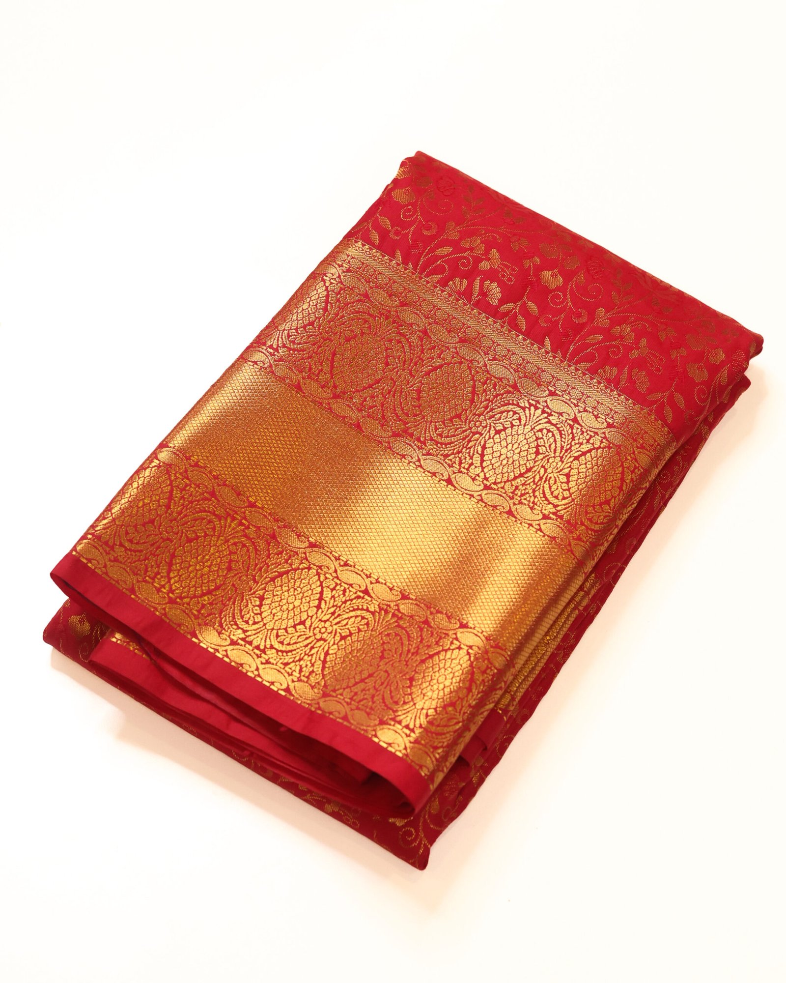 Ruby Red Tissue Brocade