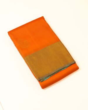 Vibrant Orange Soft Silk Saree