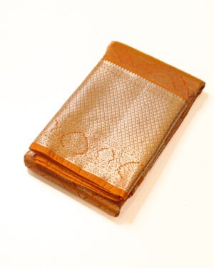 Radiant Orange Brocade Saree