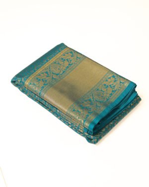 Blue Brocade Saree