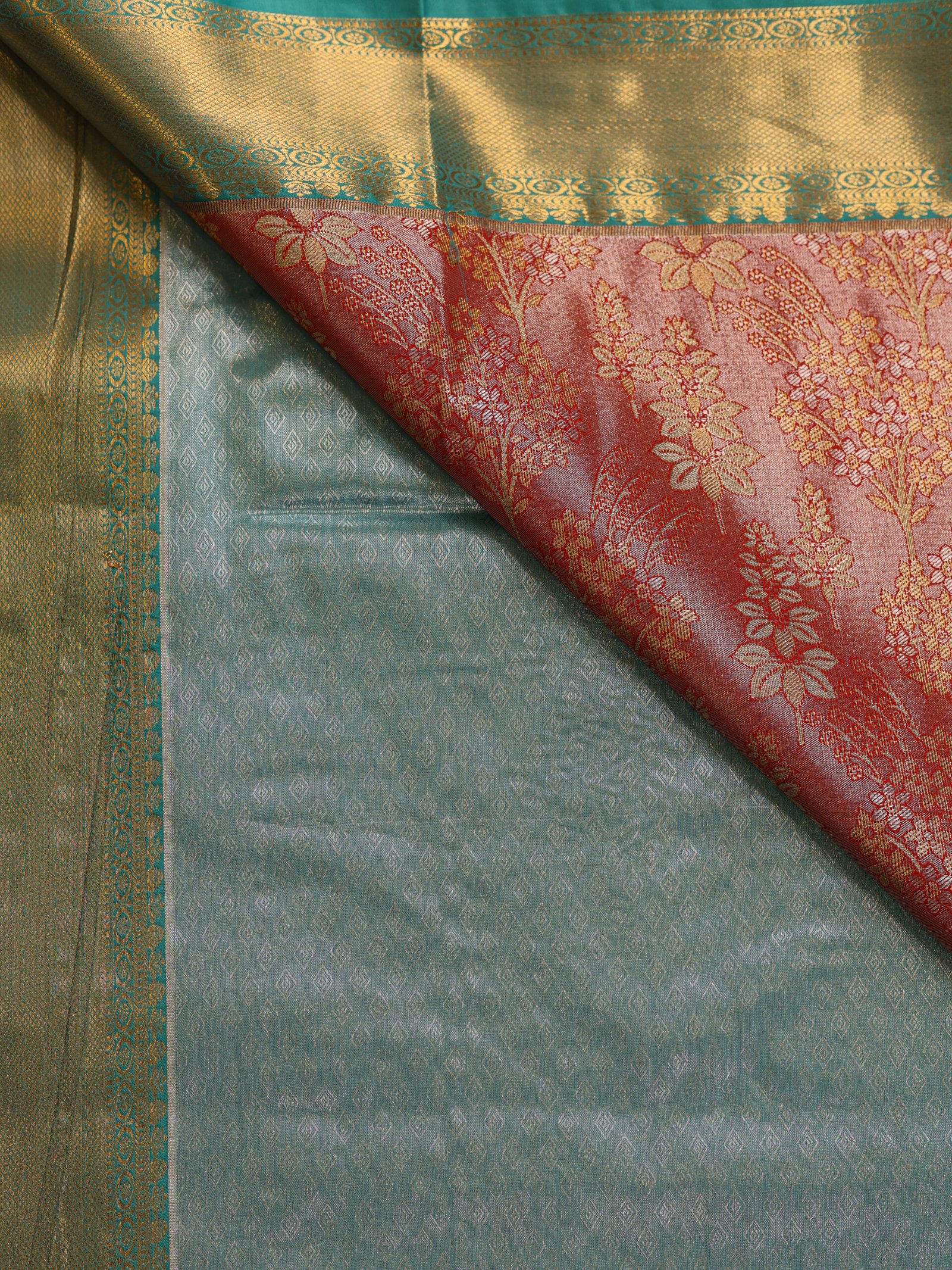 Peach & Tea Brocade Tissue - Image 3