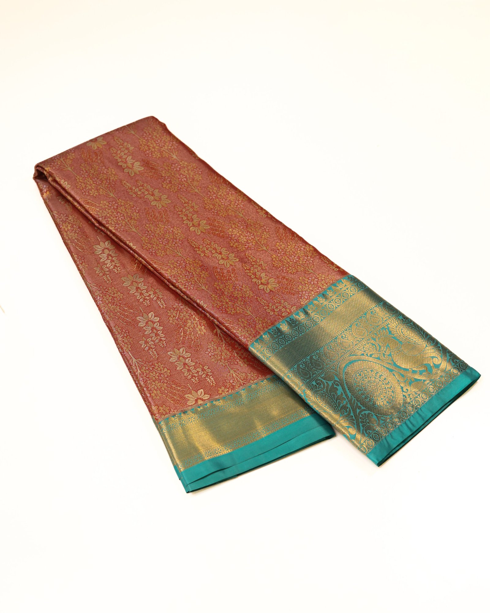 Peach & Tea Brocade Tissue - Image 2