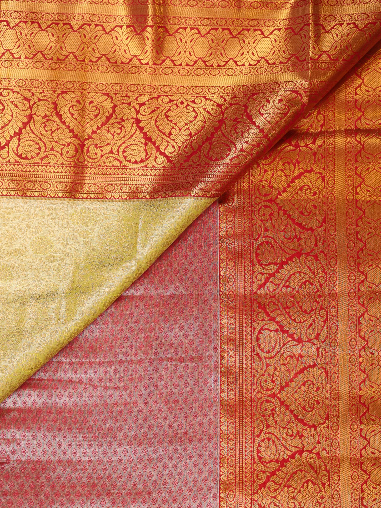 Gold & Red Brocade Tissue - Image 3