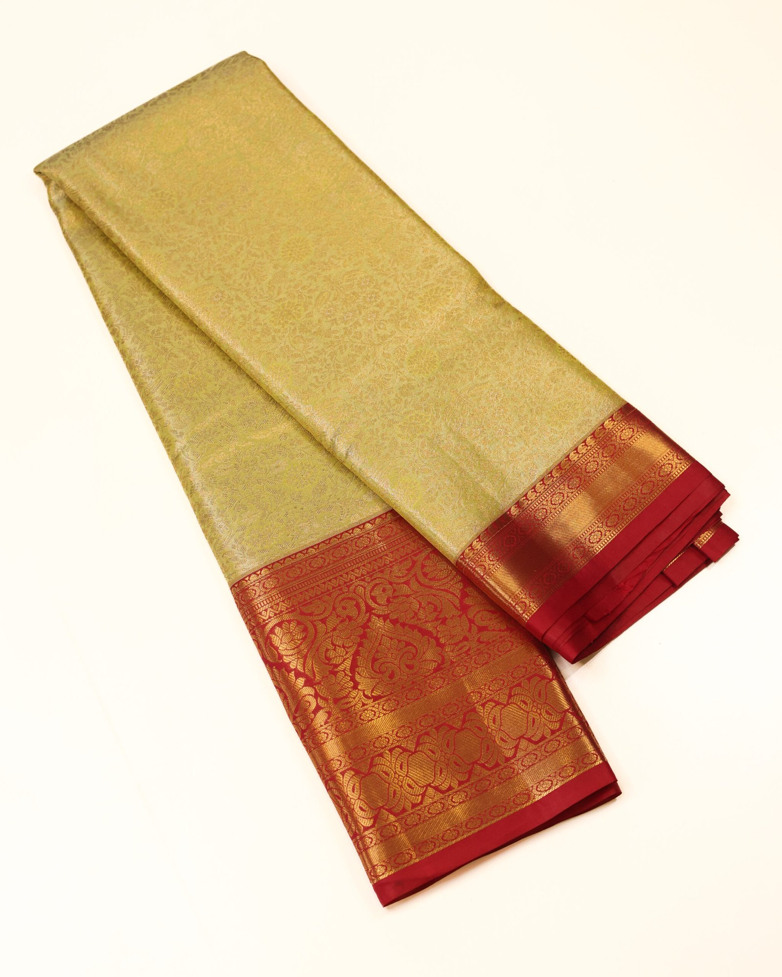 Gold & Red Brocade Tissue - Image 2