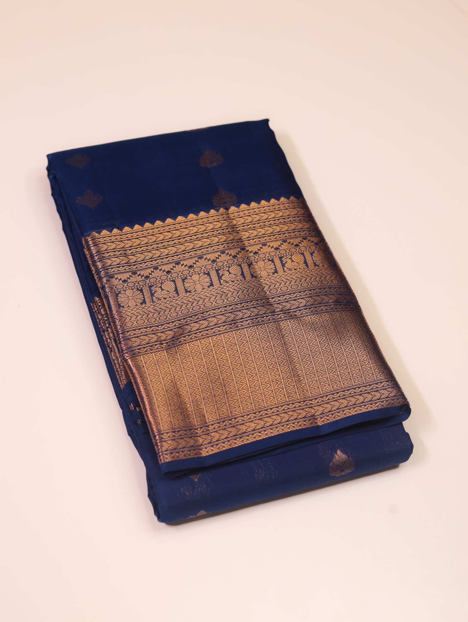 Royal Blue Pure Kanchipuram Saree