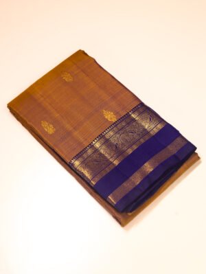 Copper Brown Pure Kanchipuram Saree