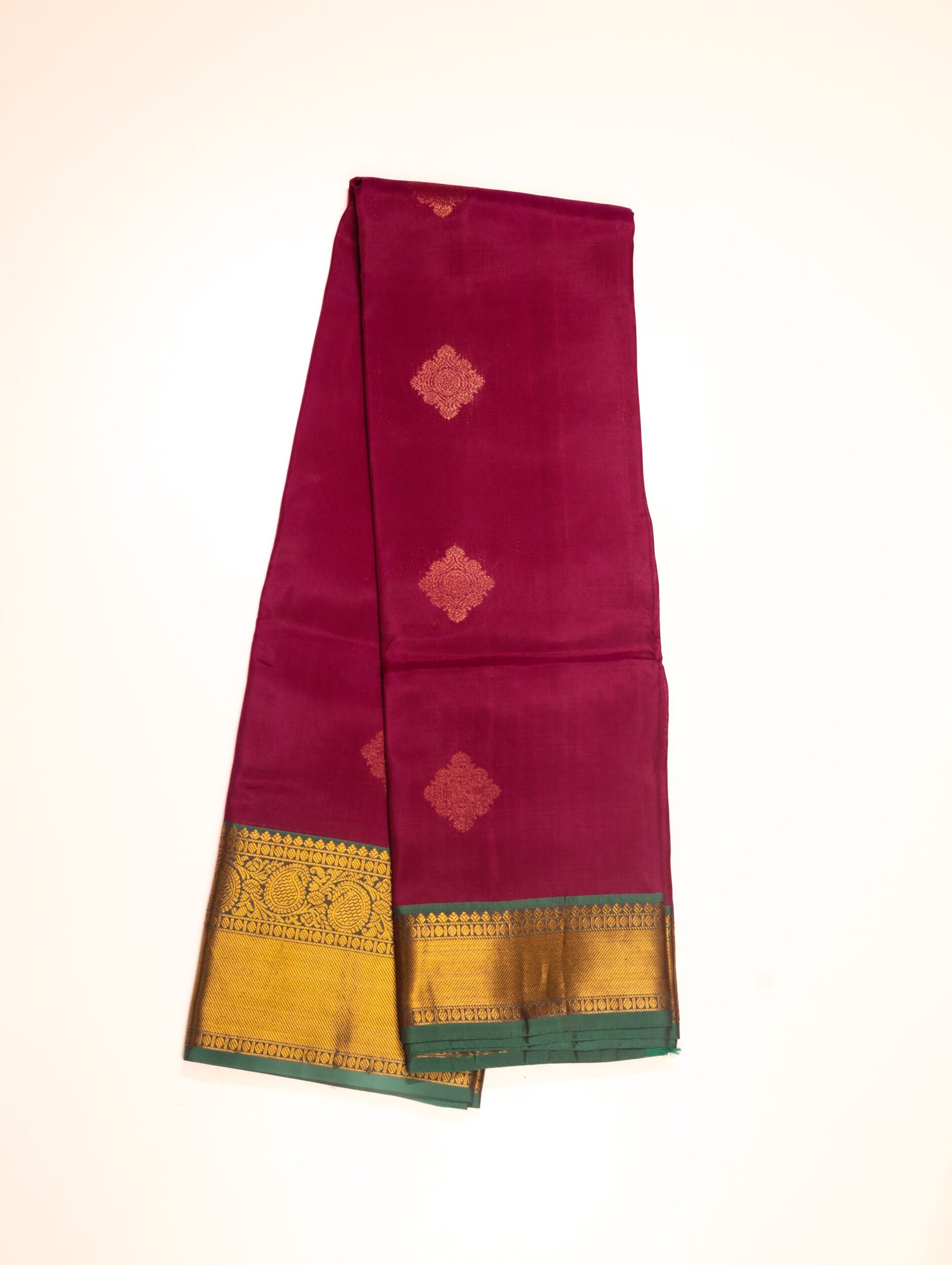 Magenta Pink Pure Soft Silk Saree - Image 2