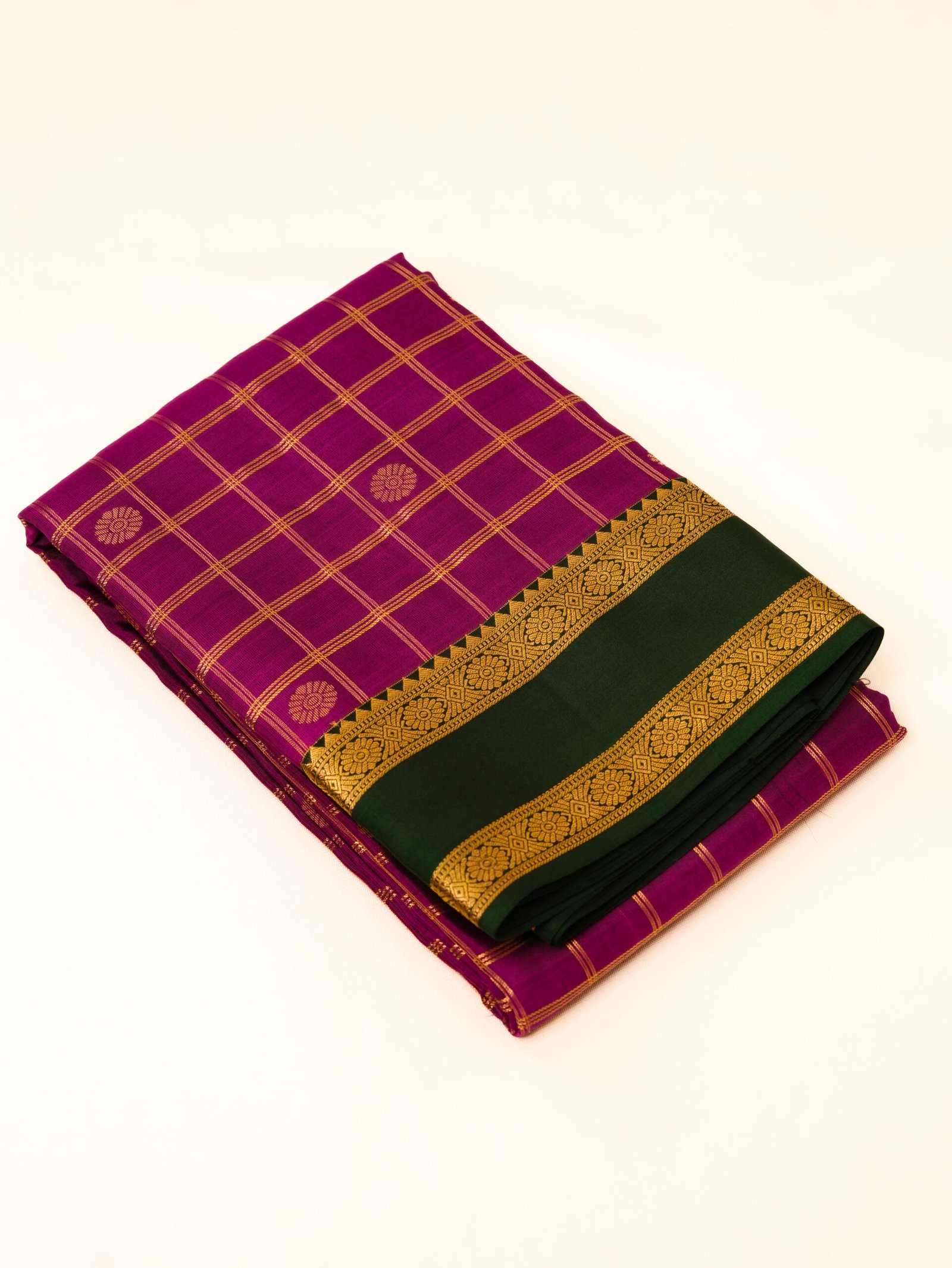 Magenta Pure Kanchipuram Silk Saree