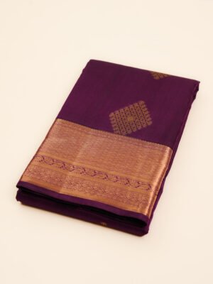 Royal Purple Pure Kanchipuram Silk Saree