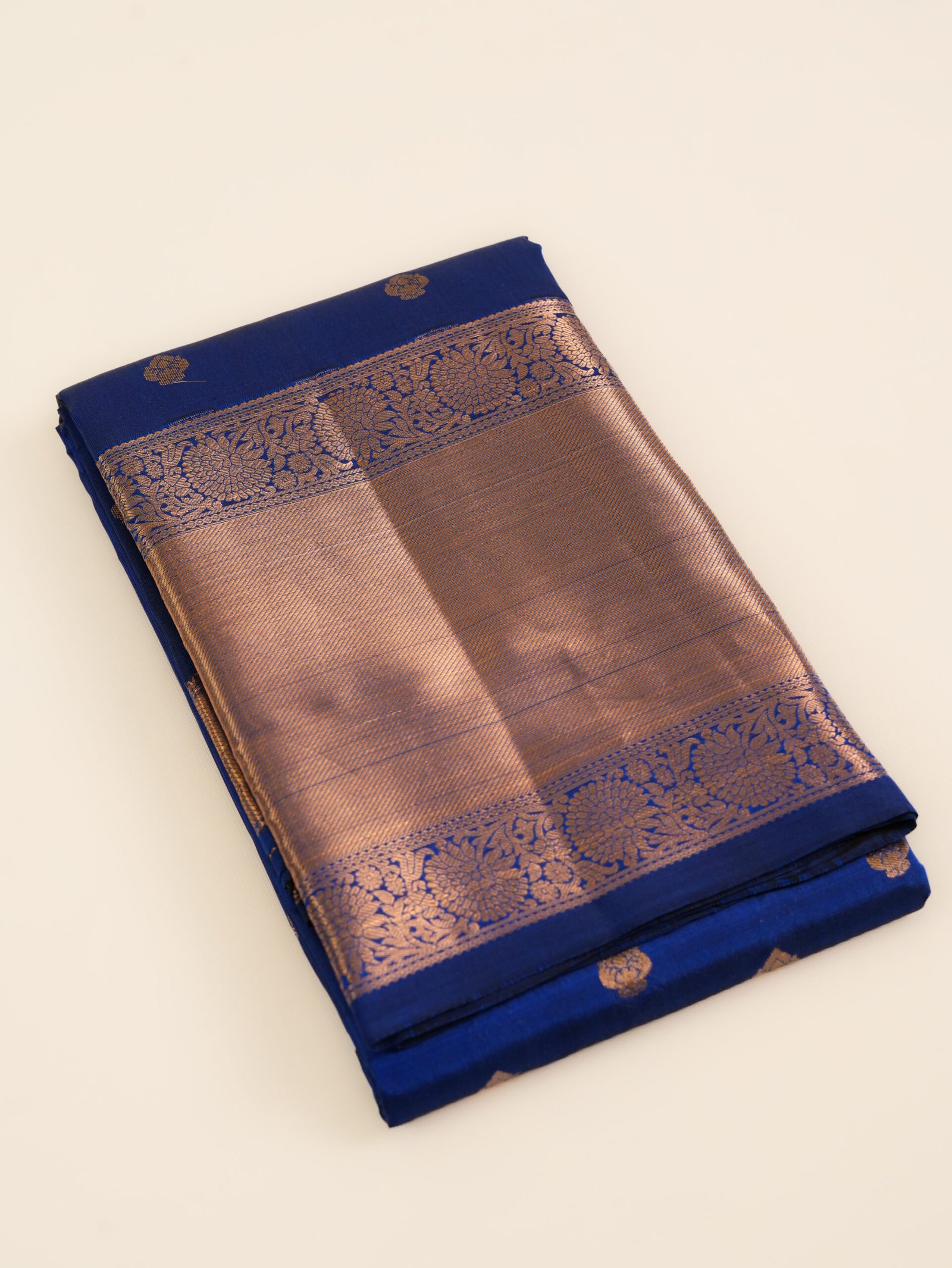 Royal Blue Pure Kanchipuram Silk Saree
