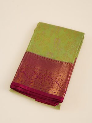 Light Green Tissue Brocade Saree