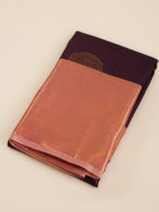 Chocolate Brown Semi Silk Saree