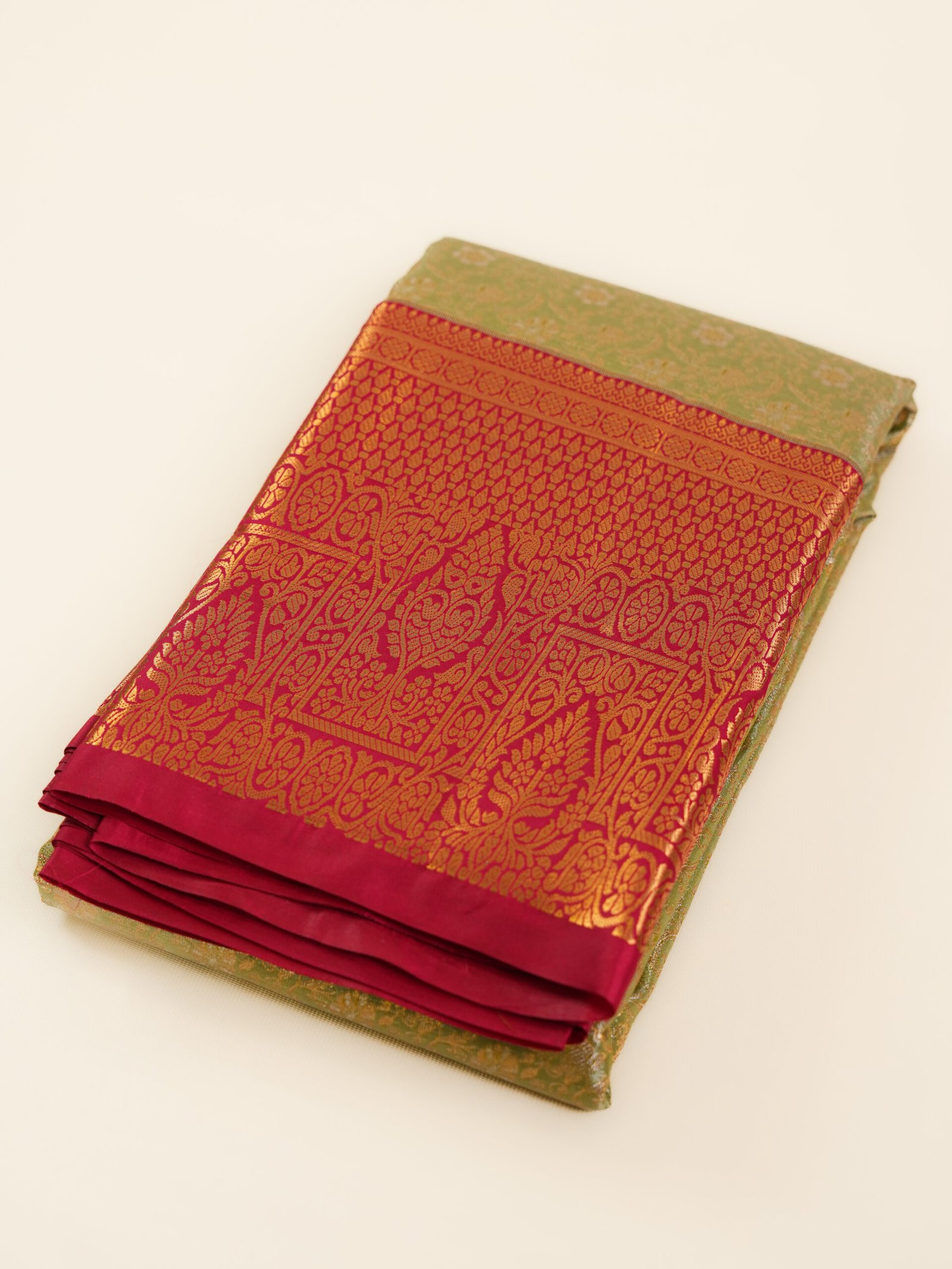 Light Pistachio Green Tissue Brocade Saree
