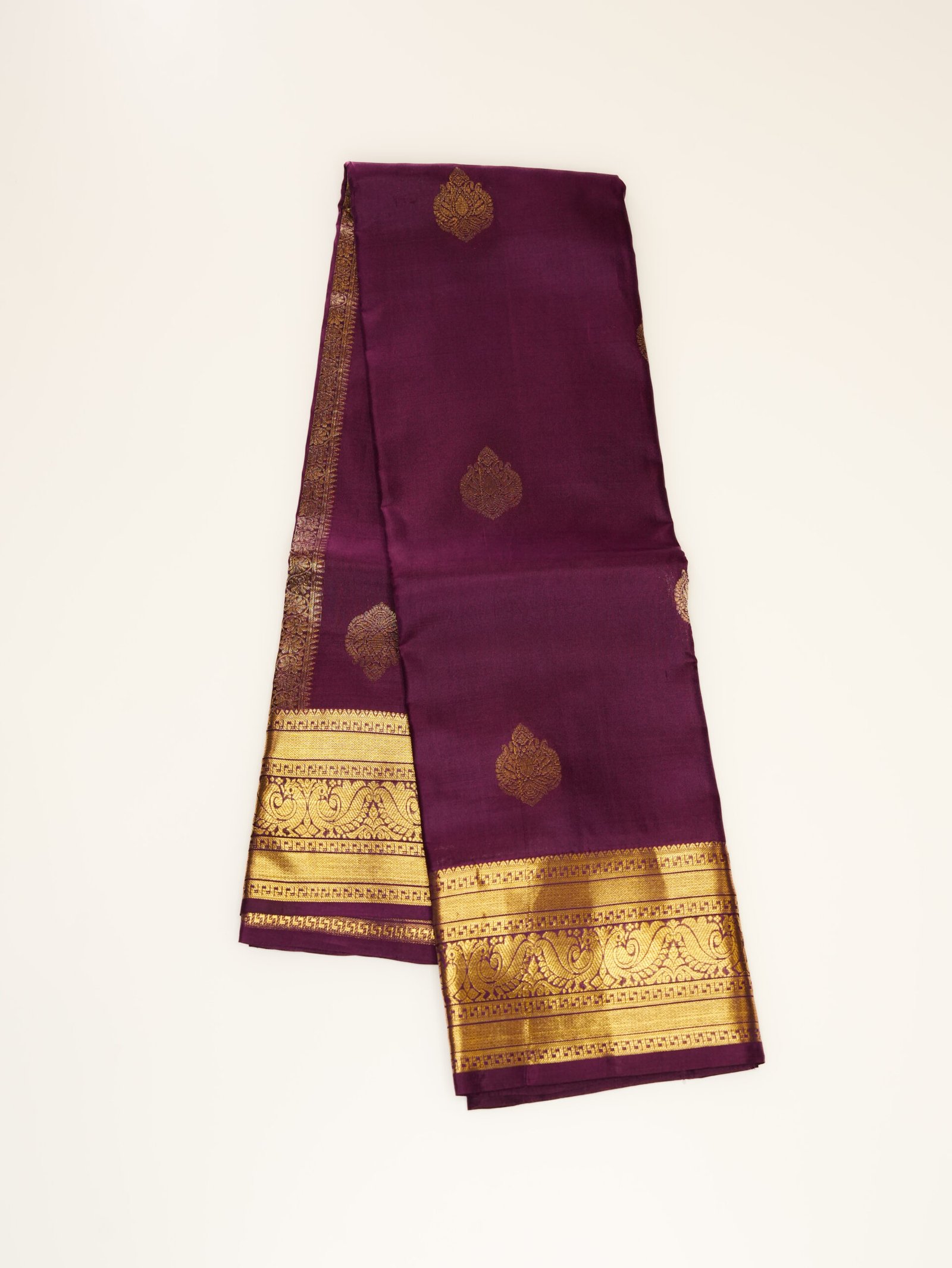 Elegant Purple Pure Kanchipuram Saree - Image 2