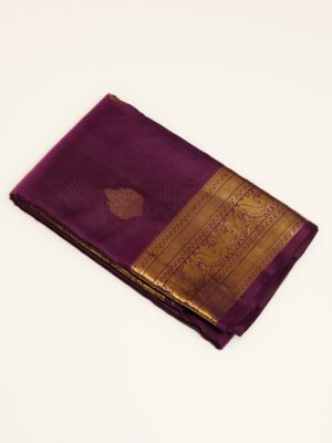 Elegant Purple Pure Kanchipuram Saree