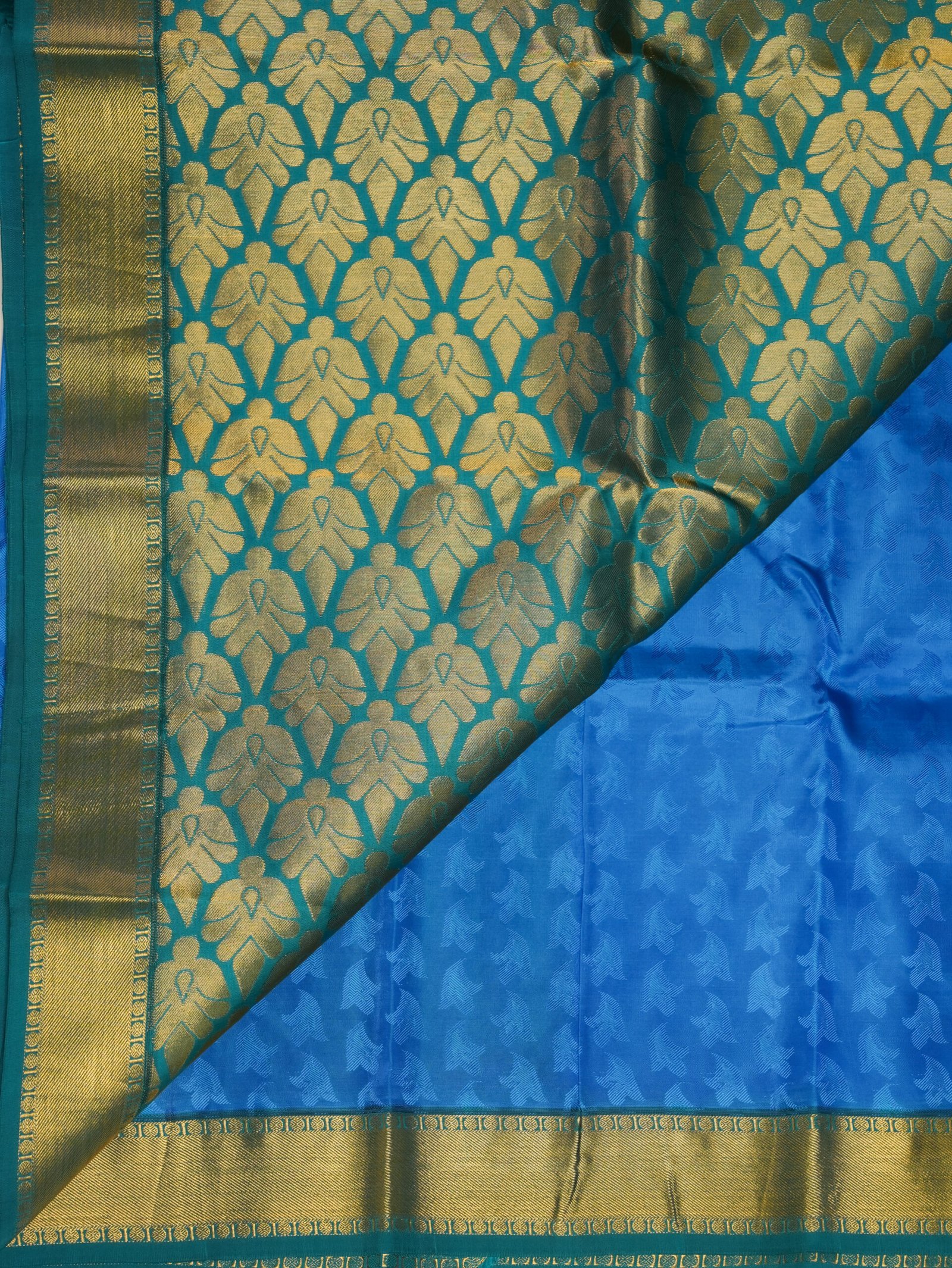 Royal Blue Soft Silk Saree - Image 2