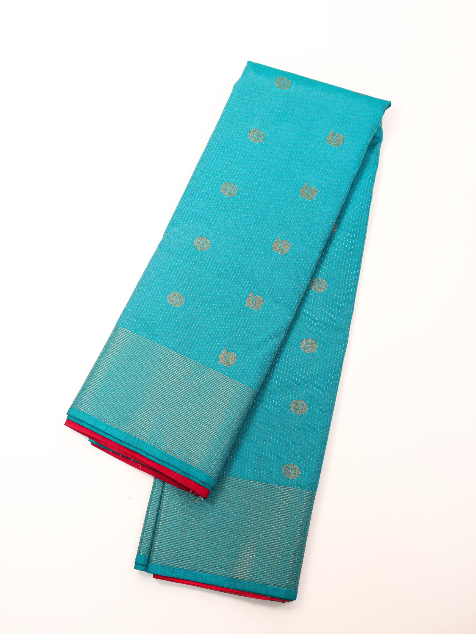 Sky Blue Semi Silk Saree - Image 2