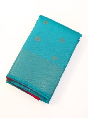 Sky Blue Semi Silk Saree