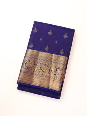 Royal Blue Pure Kanchipuram Saree