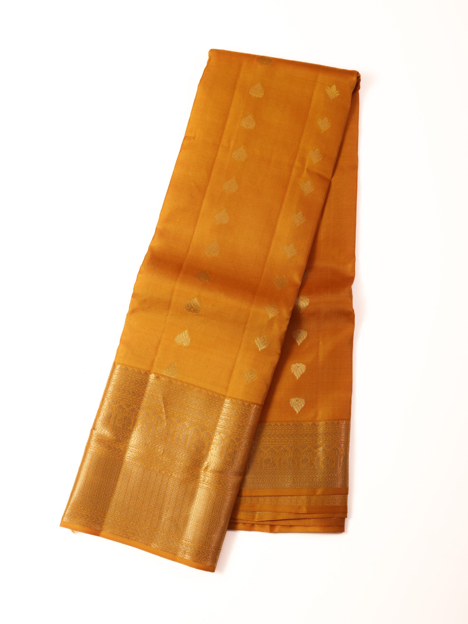 Golden Yellow Pure Kanjipuram Saree - Image 2