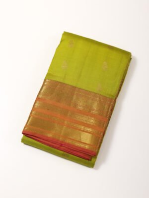 Lime Green Pure Kanchipuram Saree