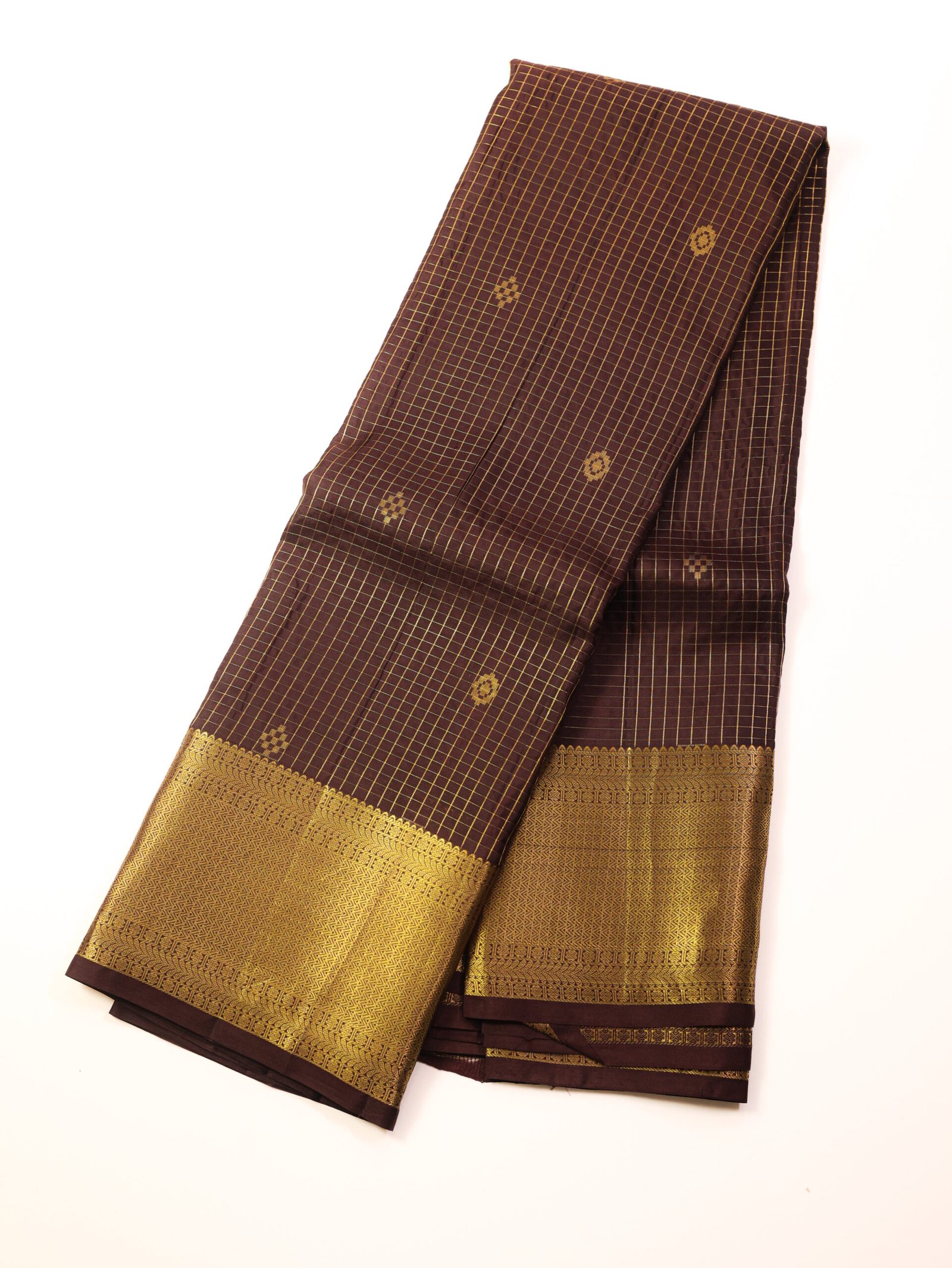 Deep Maroon Pure Kanchipuram Saree - Image 3
