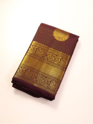 Royal Plum Pure Kanchipuram Silk Saree