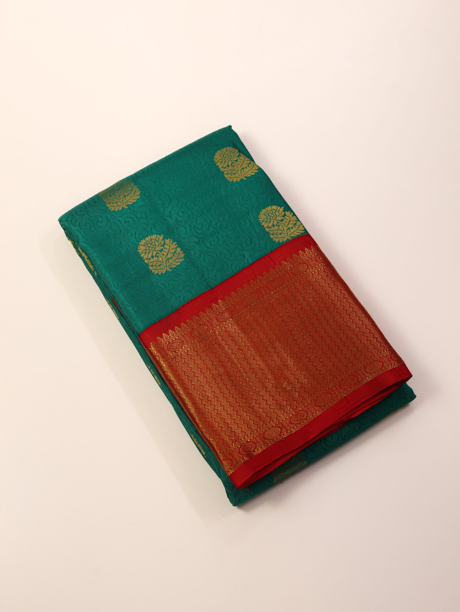 Teal Blue Pure Kanchipuram Saree