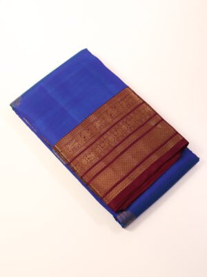 Royal Blue Pure Kanchipuram Silk Saree