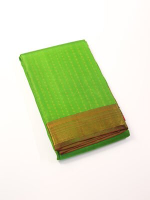 Parrot Green Pure Kanchipuram Saree
