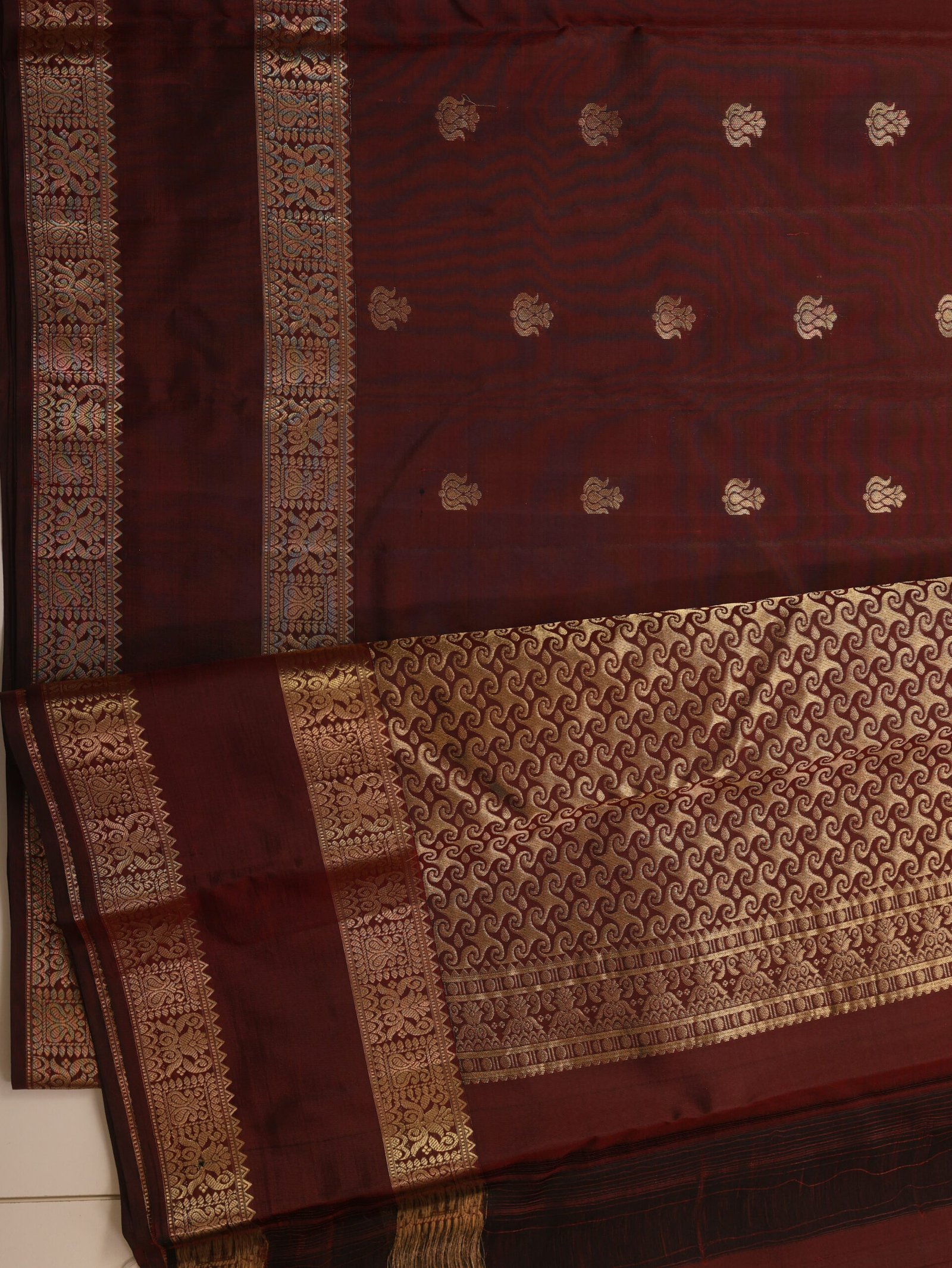 Coffee Brown Pure Kanchipuram Saree - Image 2