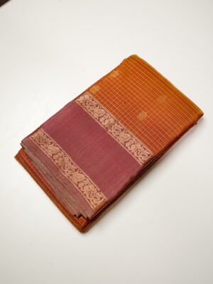Rust Orange Pure Kanchipuram Silk Saree