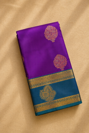 Royal Purple Semi Silk Saree