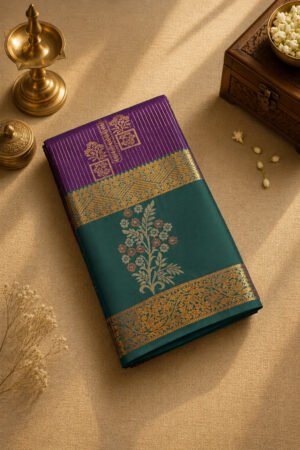 Royal Purple Semi Silk Saree