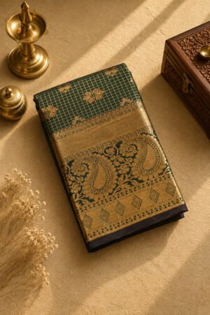 Dark Green Semi Silk