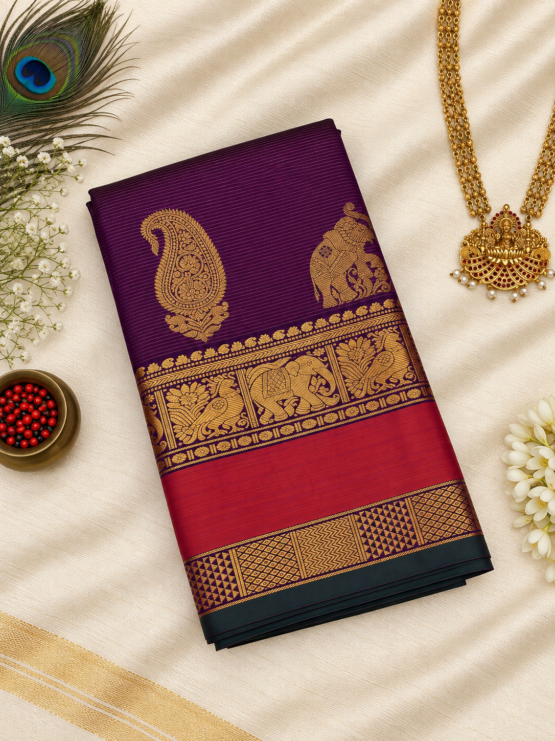 Purple Avanthika Pattu