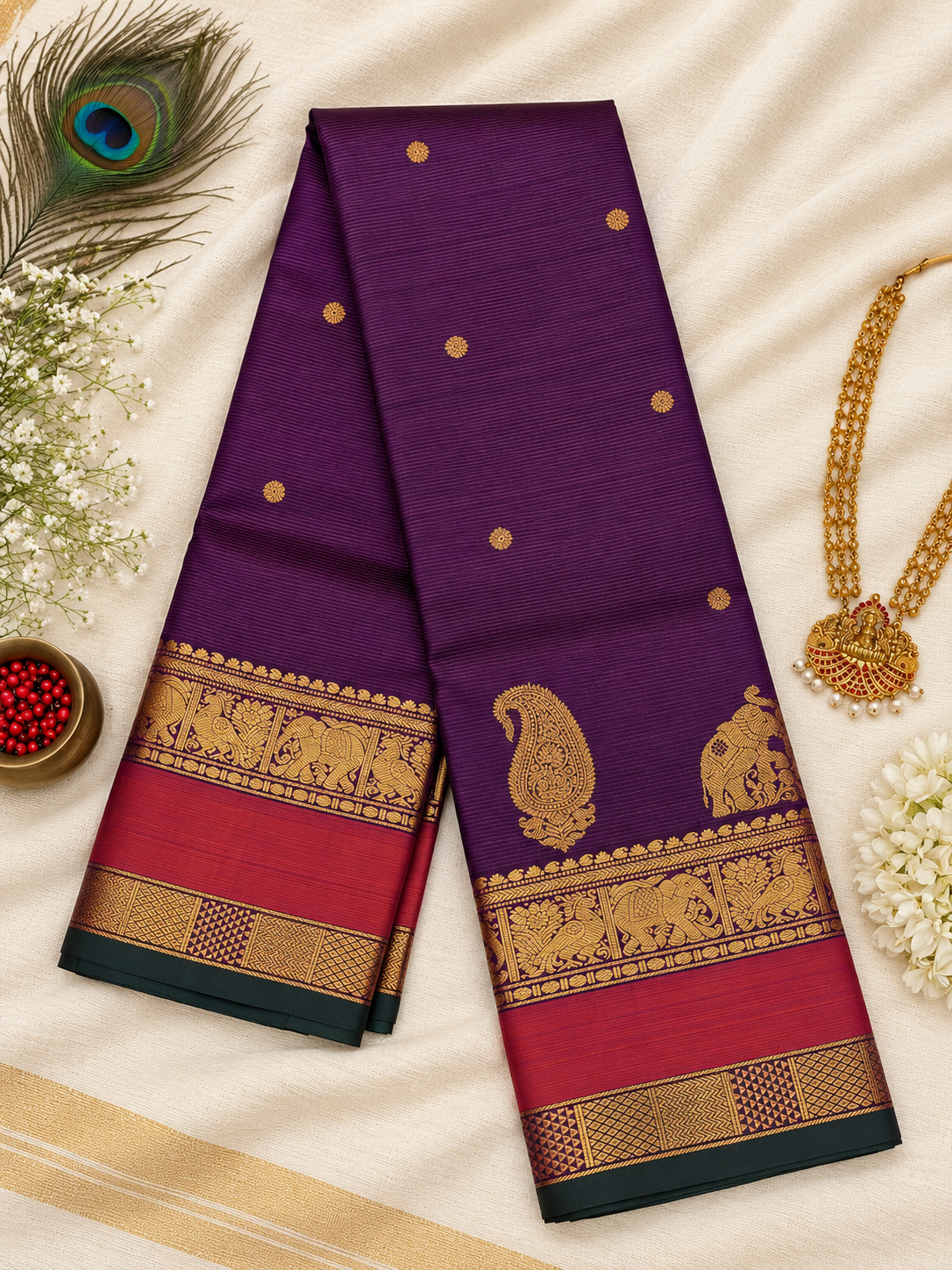 Purple Avanthika Pattu - Image 2