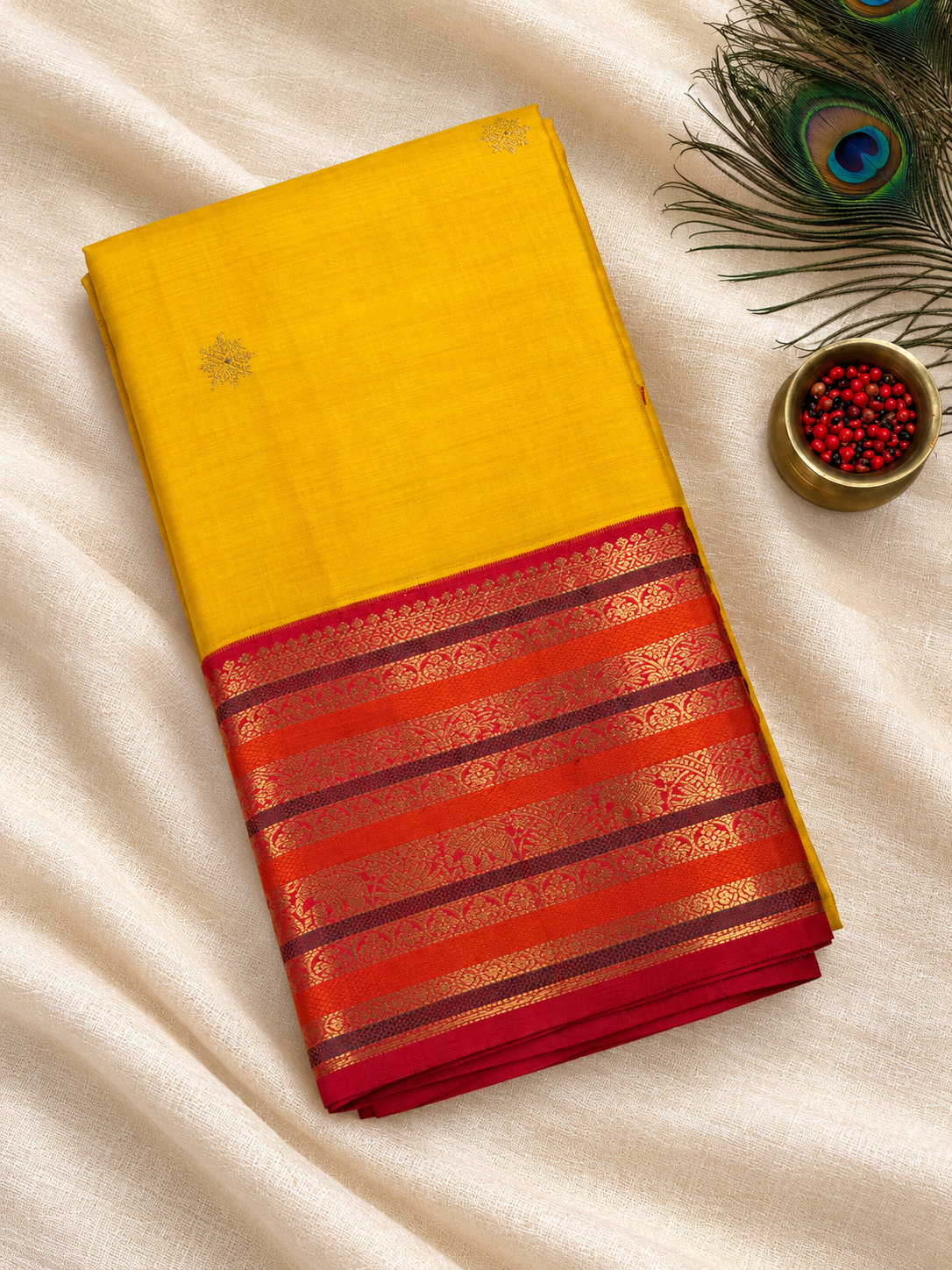 Yellow Avanthika Pattu