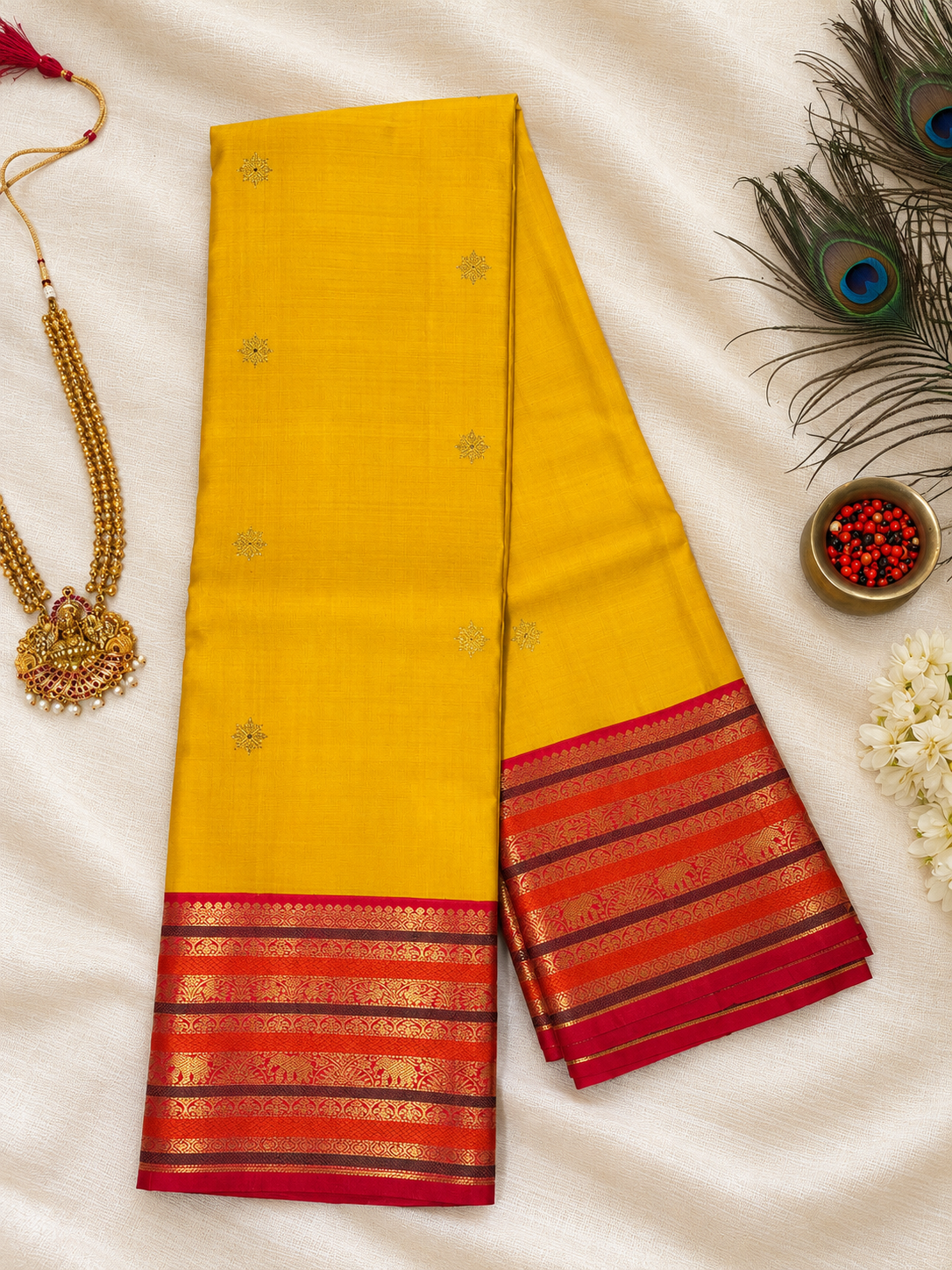 Yellow Avanthika Pattu - Image 2